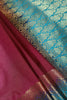 Wine & Teal Ombré  Silk Zari Woven Saree