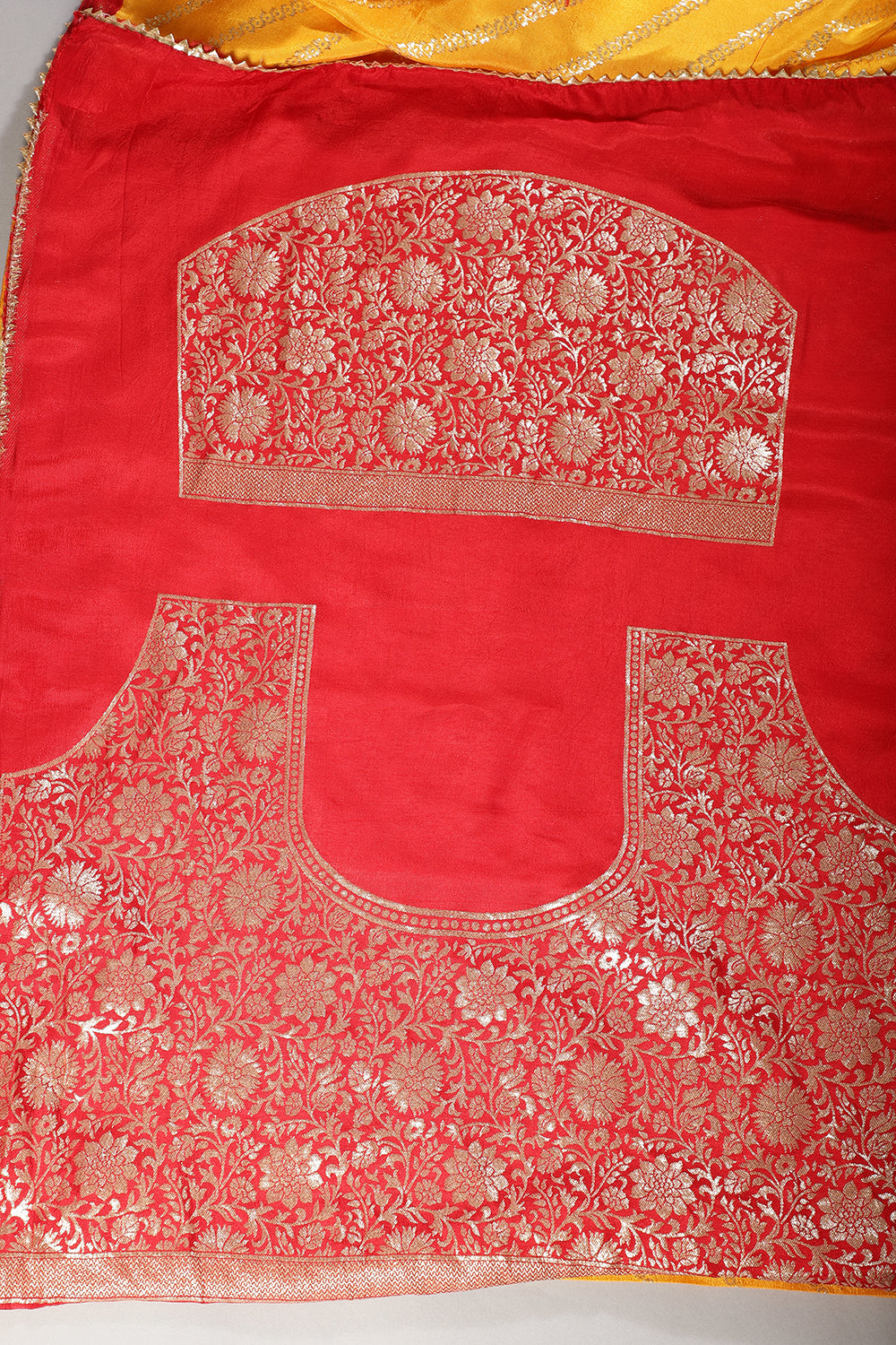 Yellow Modal Silk Saree with Zari Pinstripes