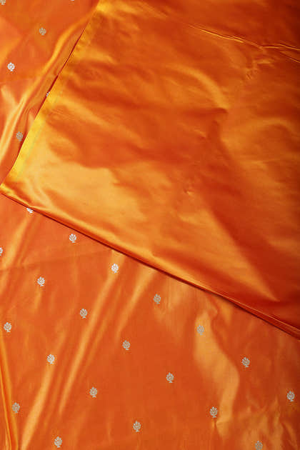 Mustard Banarsi Silk Zari Woven Saree