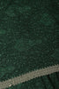Bottle Green Georgette Resham Floral Jal Woven And Swarovski Work Saree
