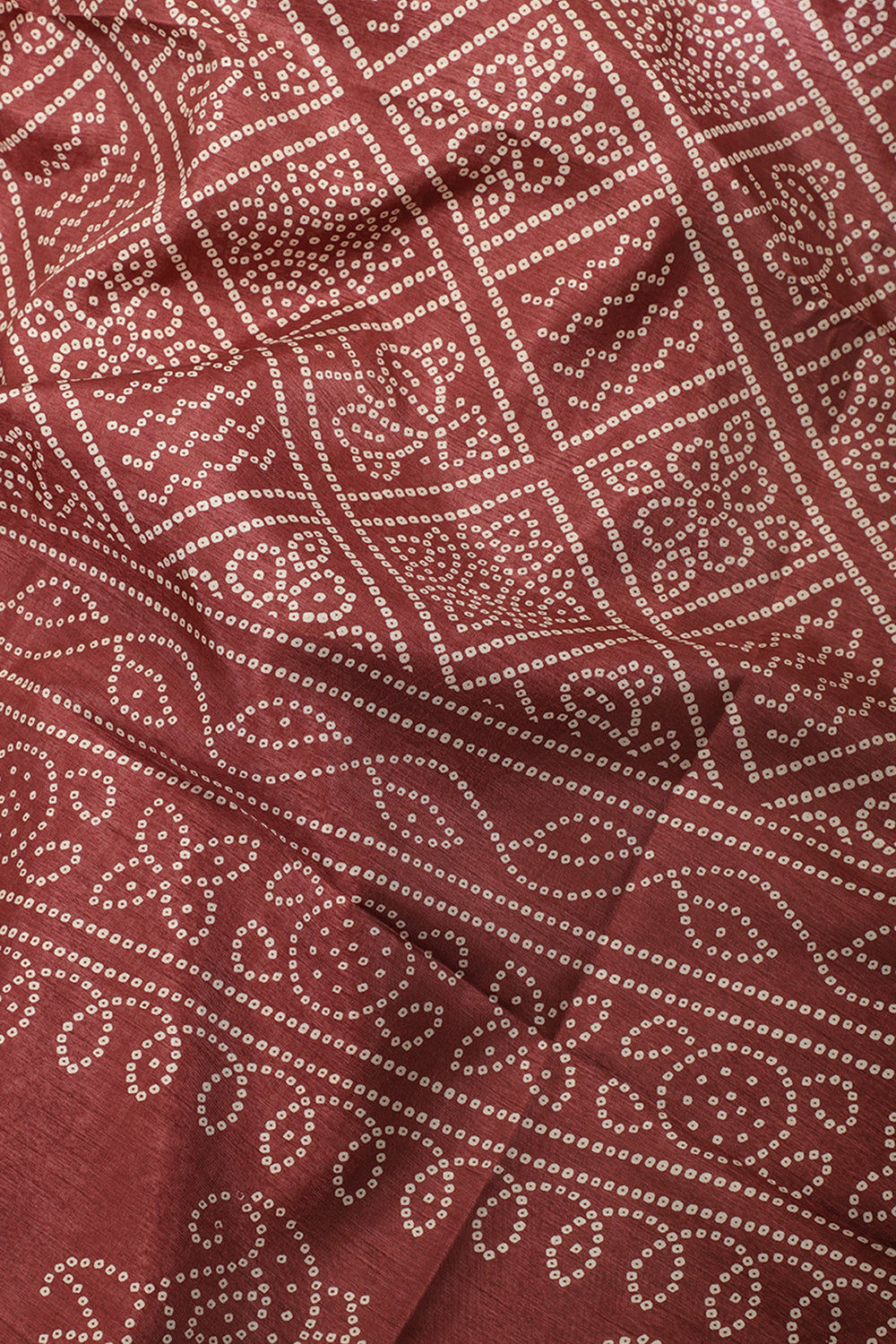 Wine Color Cotton Silk Block Printed Saree