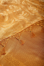 Fiery Orange Color Silk Woven Saree