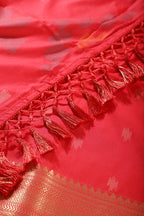 Orange Soft Silk Resham & Zari Woven Saree