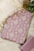 Mauve Chanderi Cotton Woven Unstitched Suit