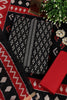 Black Ikkat Cotton Printed Unstitched Suit Material