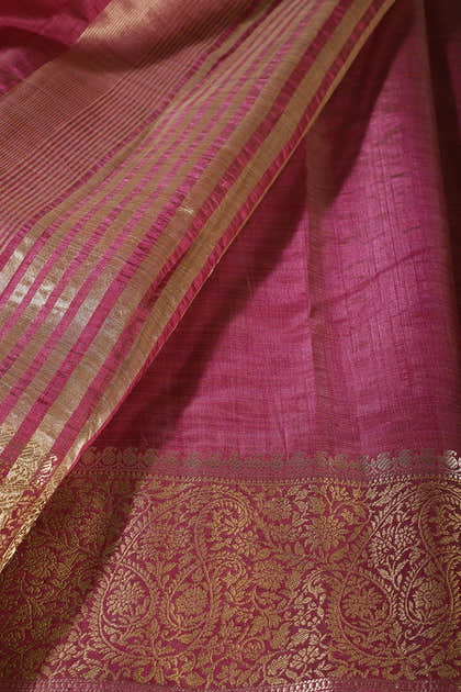 Wine Cotton Silk Woven Saree