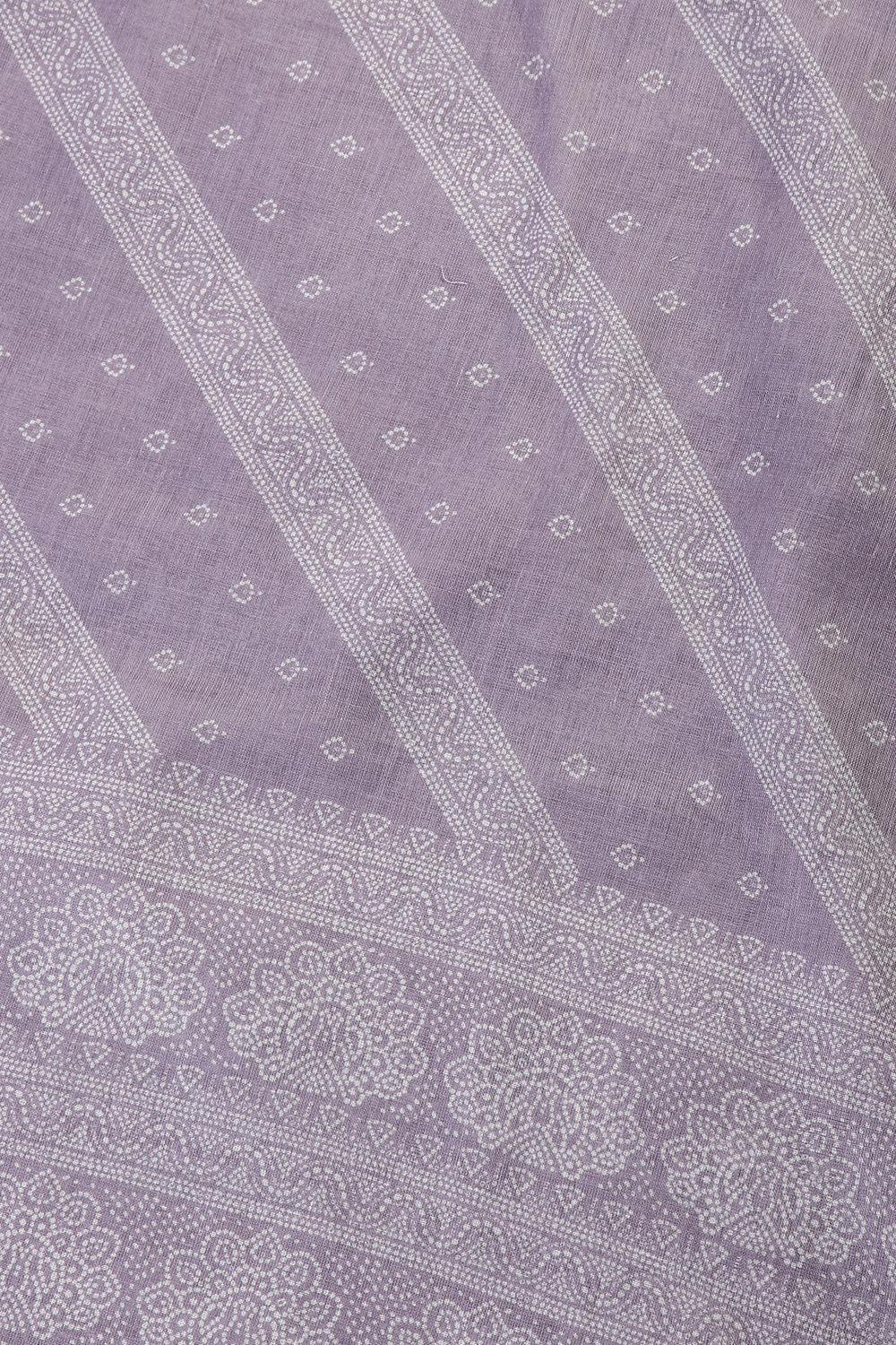 Lavender Color Printed & Resham Embroidered Unstitched Suit