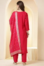 Rani Silk Embroidered Suit Set