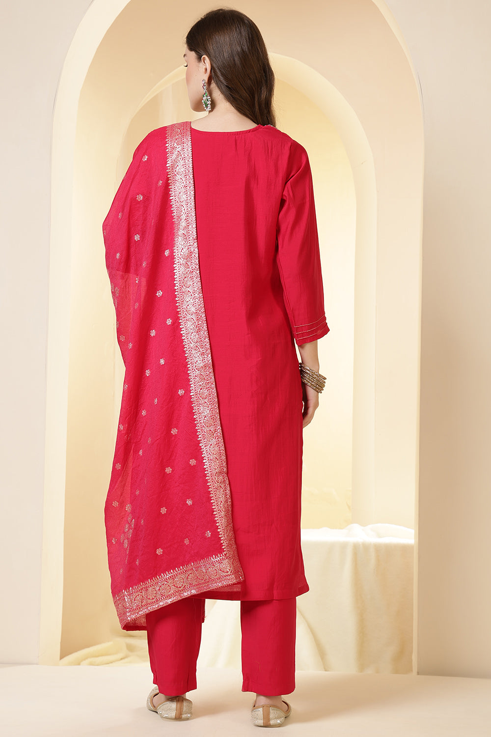 Rani Silk Embroidered Suit Set