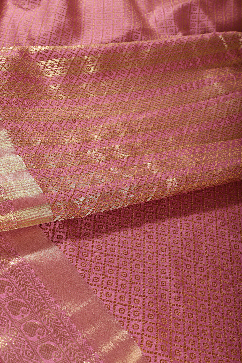 Mauve Color Zari & Resham Weaving Silk Saree