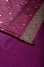 Dark Scarlet Banarsi Silk Zari Woven Saree