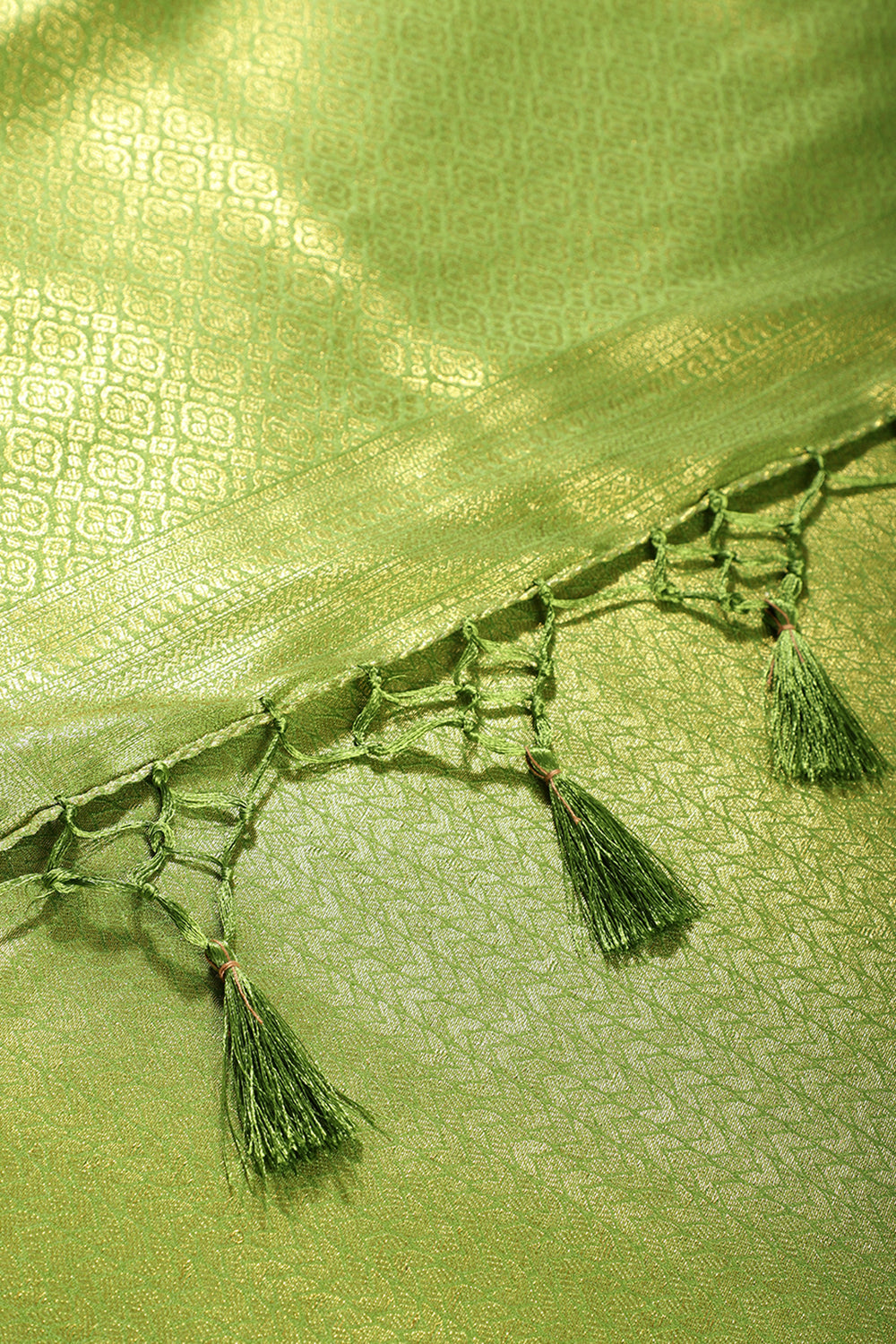 Green Color South Silk Zari Woven Saree