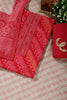 Cardinal Color Cotton Bandhani printed Unstitched Suit Fabric