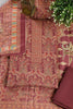 Wine Colour Pashmina Digital Printed Unstitched Suit Fabric