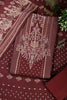 Maroon Mughal-Inspired Paisley Printed Spun  Unstitched Suits Fabric