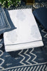 White & Indigo Color Cotton Printed Unstitched Suit
