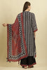 Black Muslin Ajrakh Printed Suit with Palazzo
