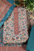 Firozi Color Pashmina Floral Printed Unstitched Suit Fabric