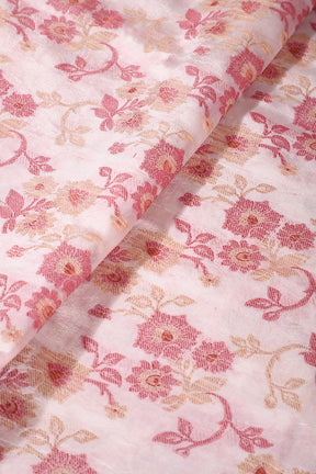 Cream Color Tussar Woven Silk Saree