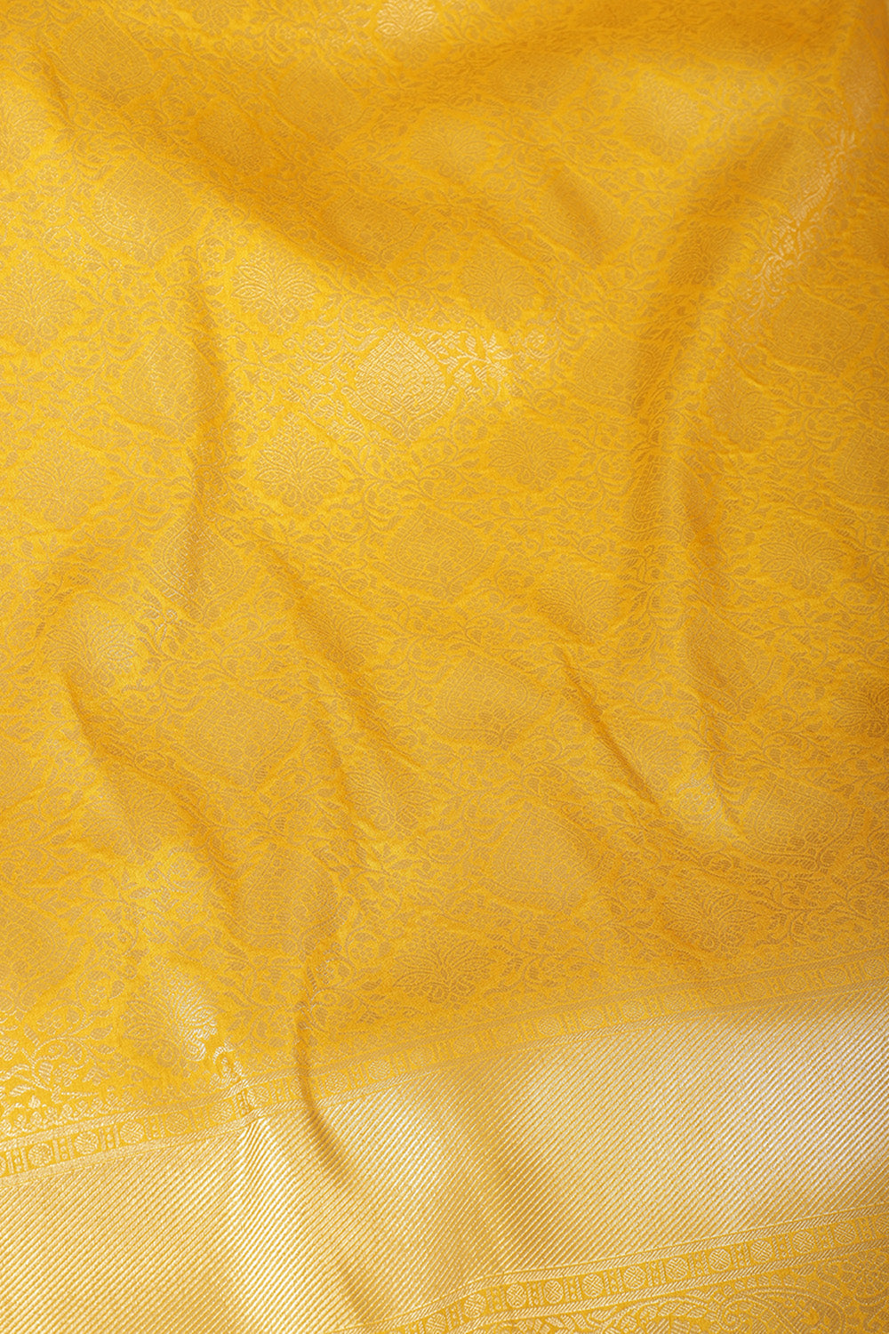 Mustard Soft Silk Zari Woven Saree