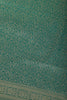 Teal Silk Zari Floral Zaal Woven Saree