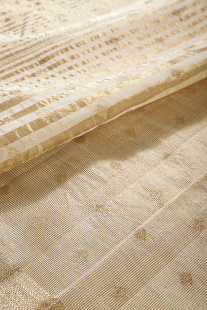 Cream Cotton Silk Zari Woven Saree