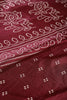 Wine Color Block Printed Cotton Silk Saree