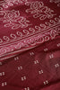 Wine Color Block Printed Cotton Silk Saree