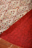 Beige & Red Color Tussar Silk Blossom Printed Saree