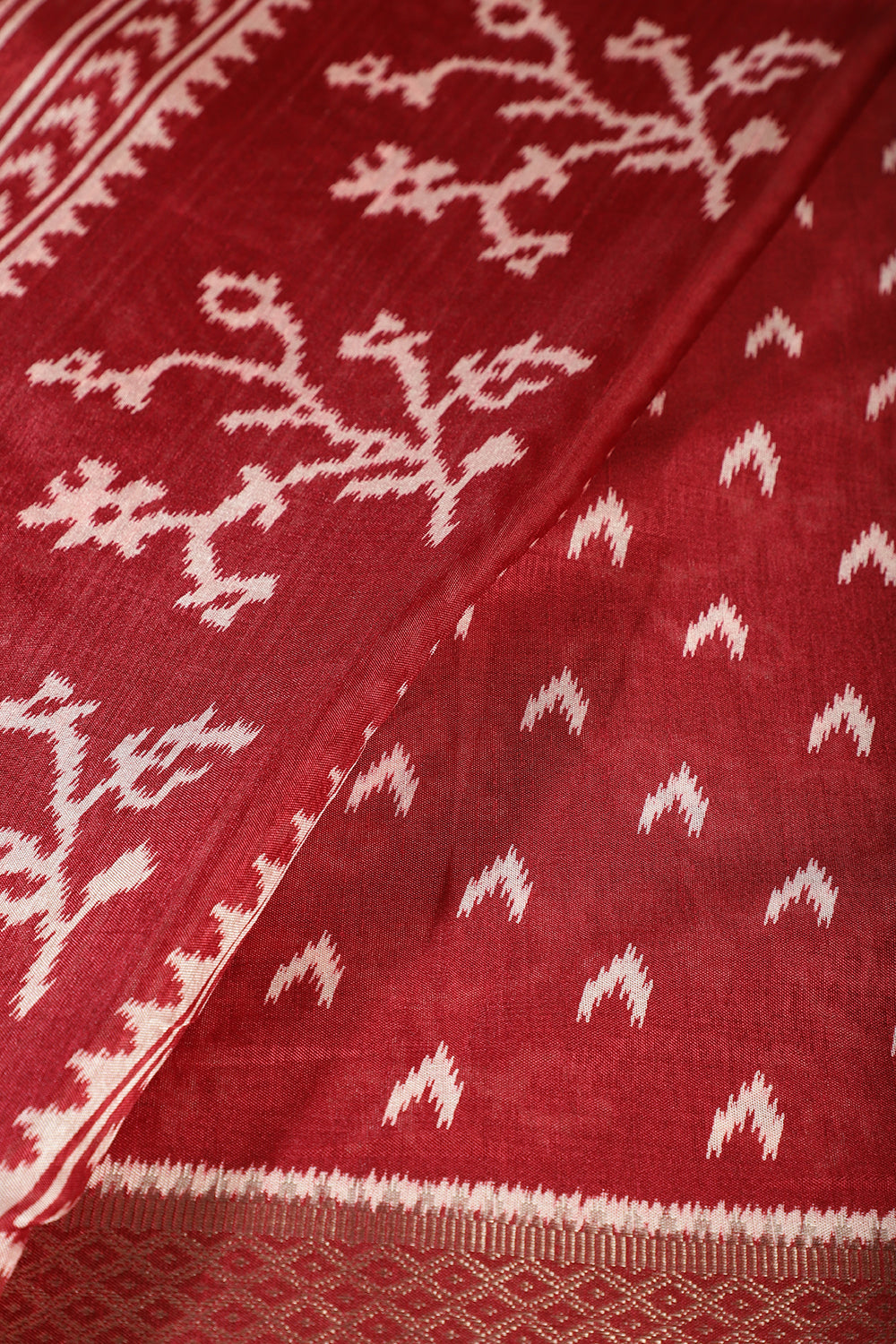 Marron Color Cotton Silk Printed Saree