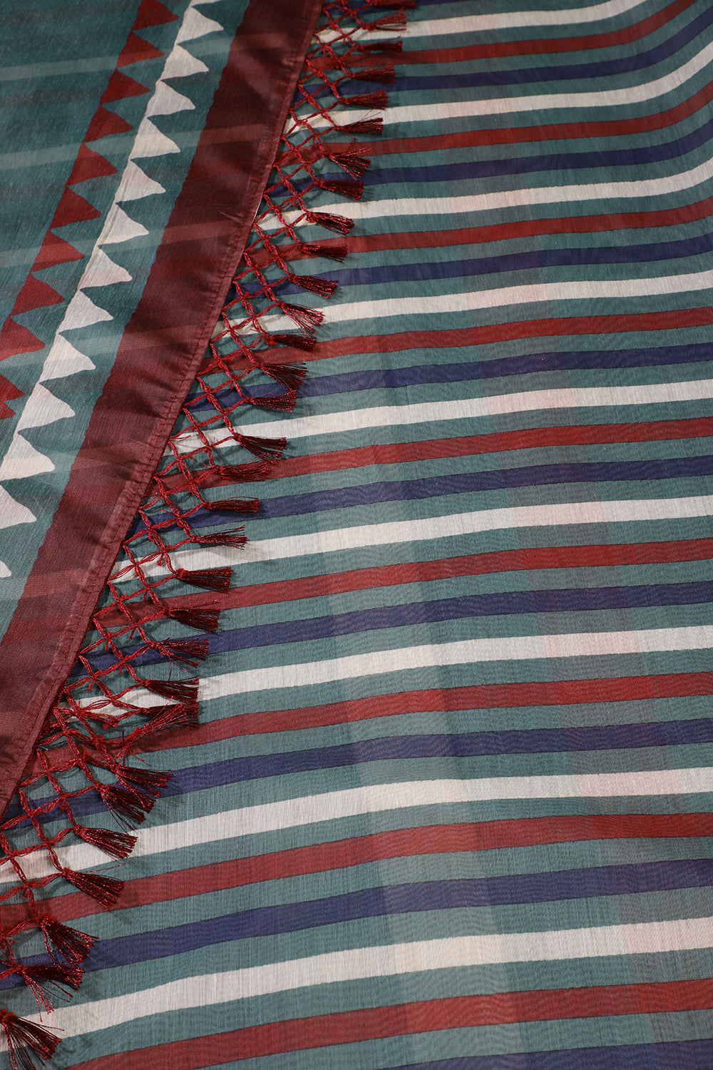 Green Organza Cotton Printed Saree