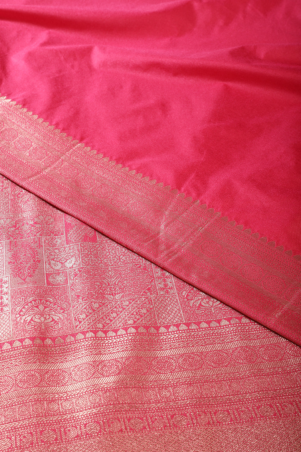 Magenta Pink Soft Silk Zari Woven Saree