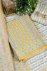 Mustard Malmal Cotton Printed Unstitched Suit Material