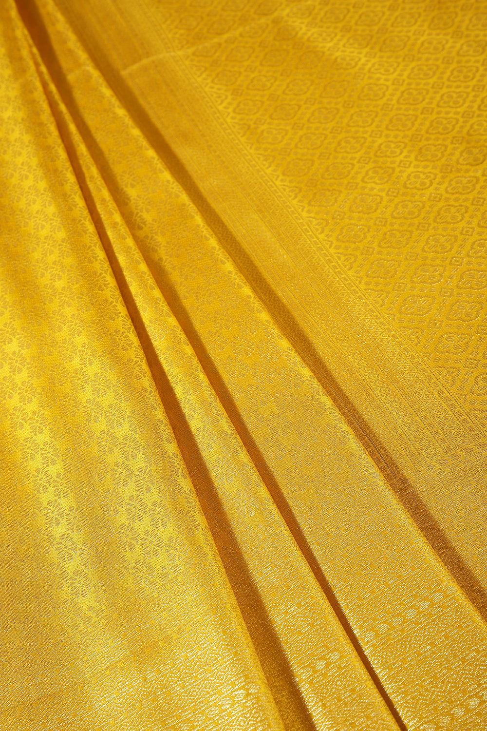 Mustard Color Zari Woven South Silk Saree