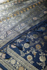 Navy Color Raw Silk Woven Saree