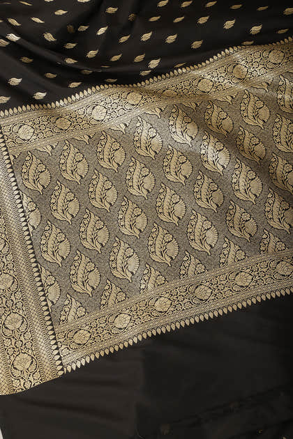Black Banarasi Woven SIlk Saree