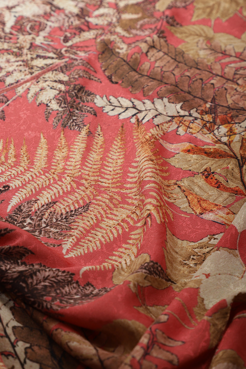 Coral Jacquard Silk Printed Saree