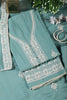Sea Green Muslin Resham Embroidered Unstitched Suit Material