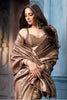 Brown Pure Metallic Tissue Sequins Embroidered Saree