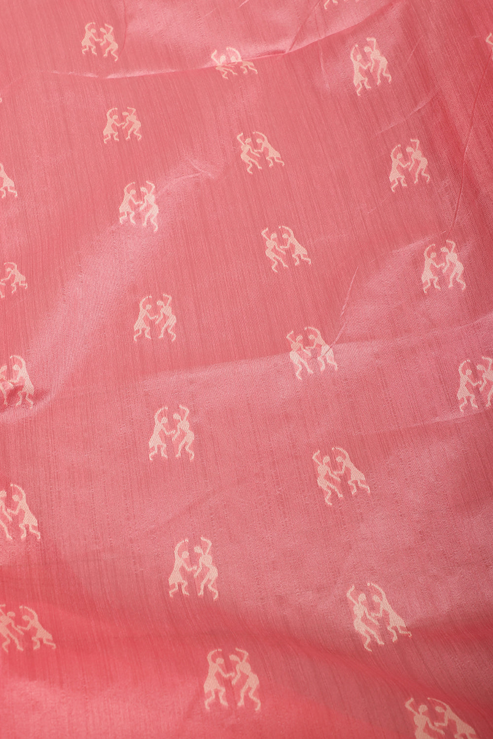 Dusty Pink Chanderi Silk Resham & Zari Woven Saree