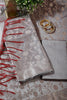 Grey Zari Floral Woven Unstitched Suit Fabric