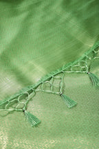 Faded Green Color Zari Woven South Silk Saree