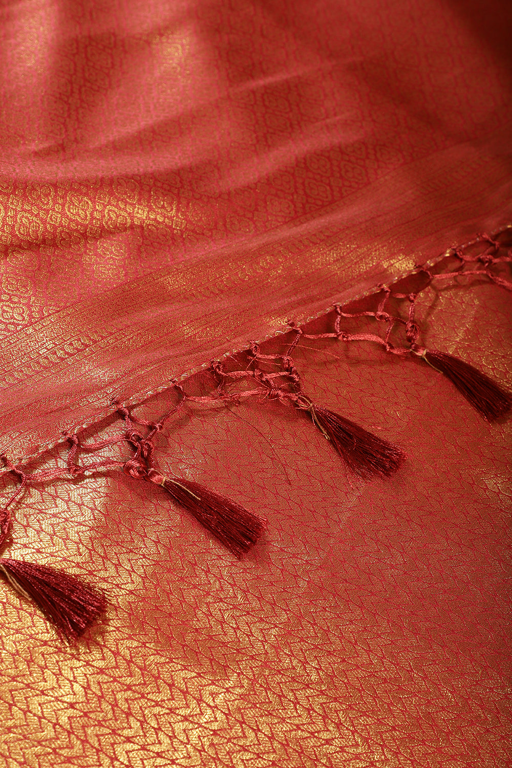 Maroon Color South Silk Zari Woven Saree