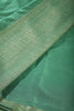 Sea Green Chiffon Zari Border Saree