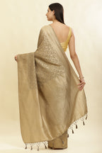 Beige Lightweight Banarasi Silk Weaving Saree