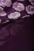 Purple Chiffon Floral Printed Saree