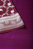 Wine Zari Woven Banarasi Silk Saree