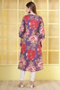 Purple Cotton Floral Printed Kurta