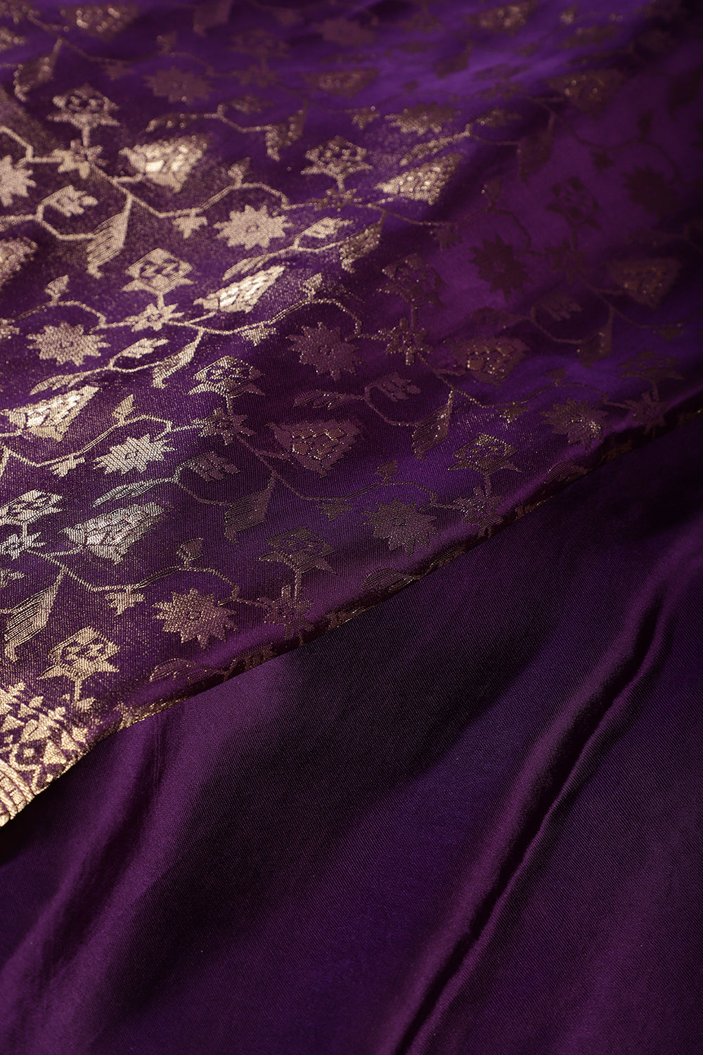 Purple Woven South Silk Saree