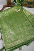 Khaki Green Colour South Silk Heavy Woven Saree